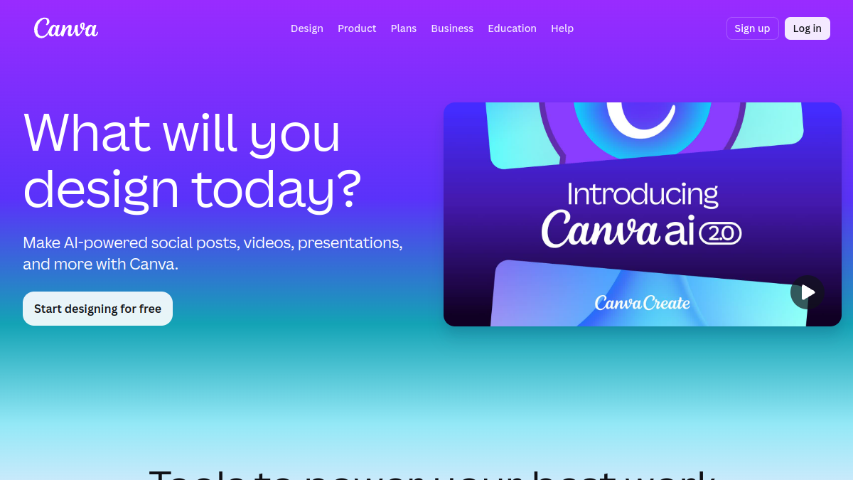 Canva 产品界面