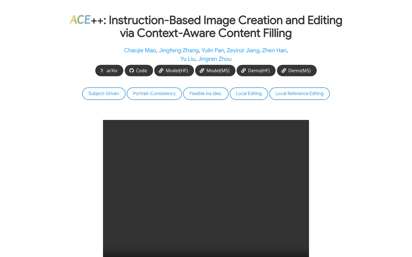 ACE++ Product Interface