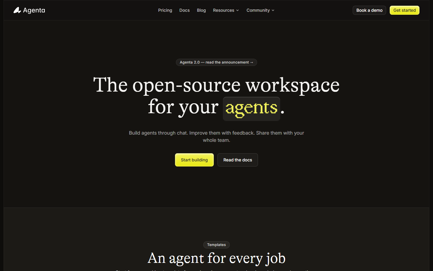 Agenta Product Interface