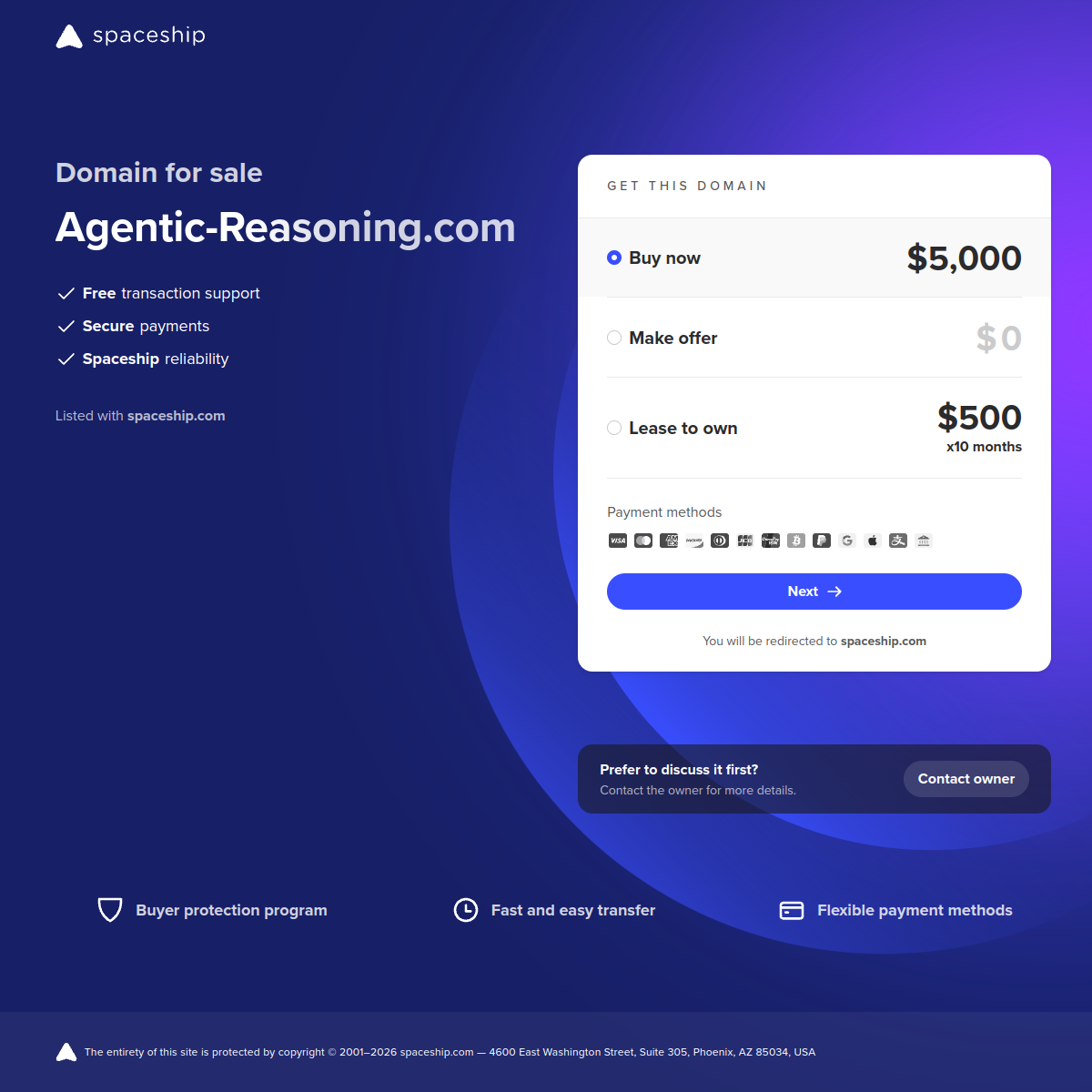 Agentic Reasoning Product Interface