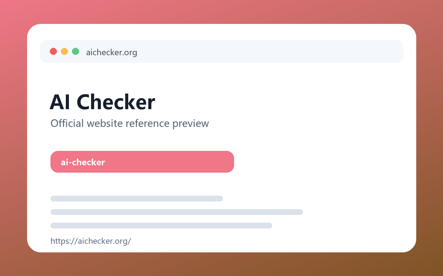 AI Checker Product Interface