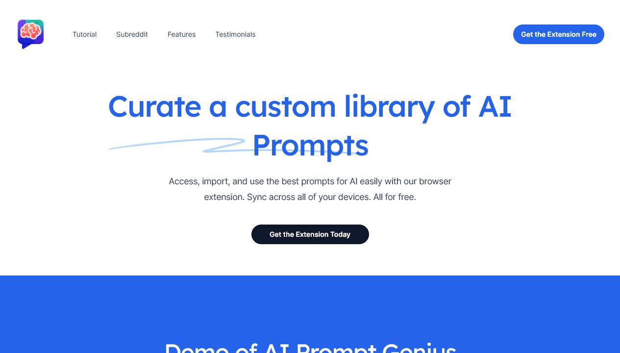 AI Prompt Genius Product Interface
