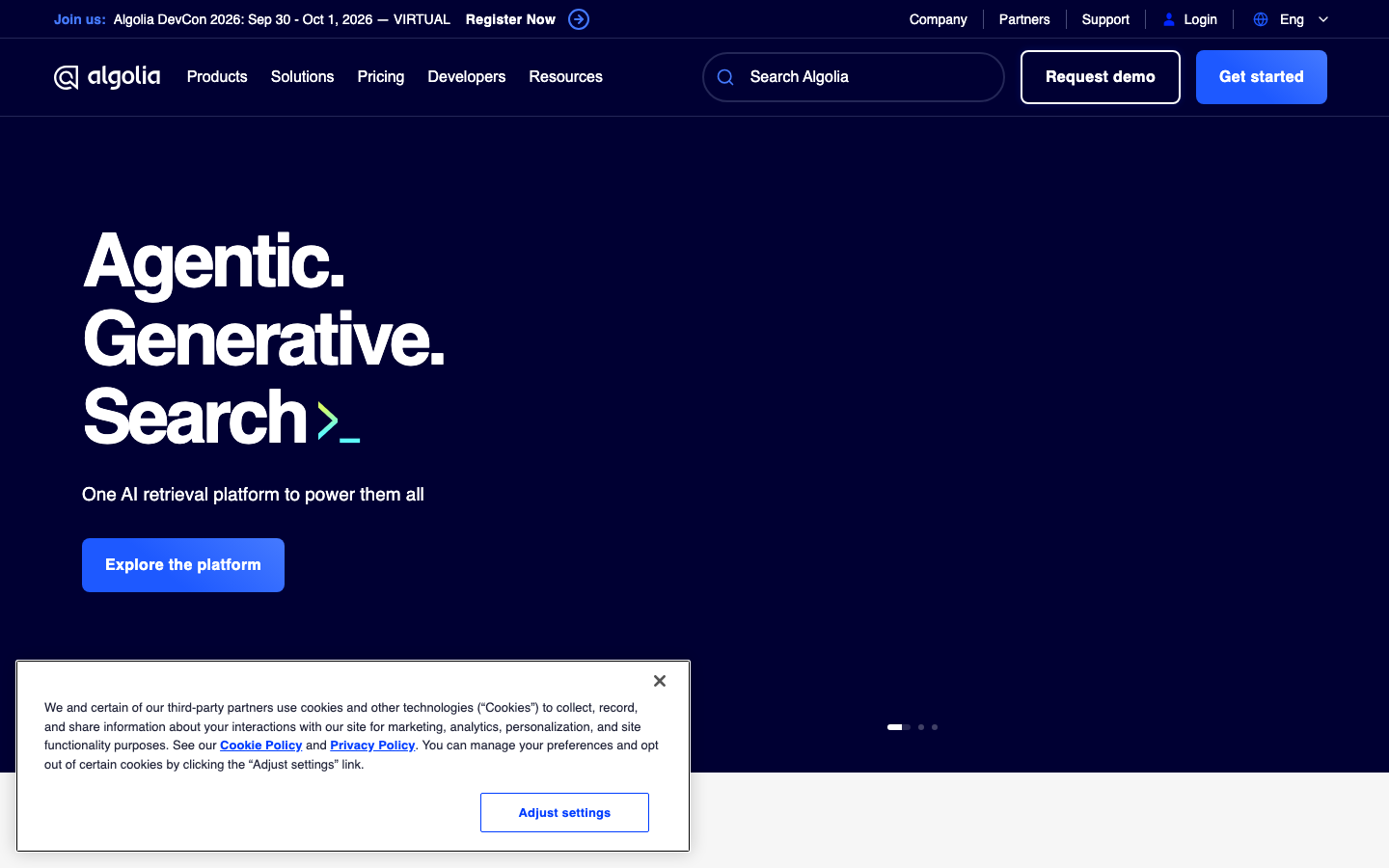 Algolia Search Product Interface