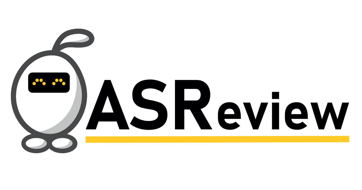 ASReview Produktoberfläche