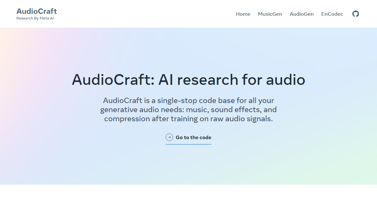 AudioCraft Product Interface