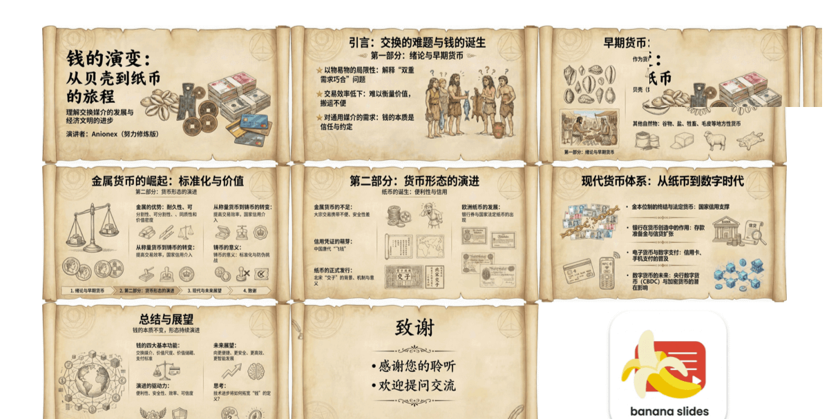 バナナスライド 製品インターフェース