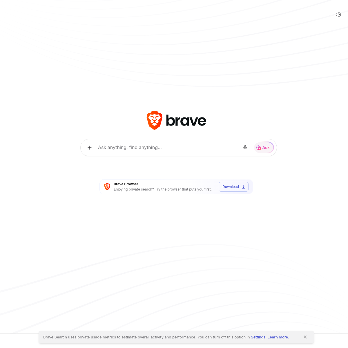 Brave Search 产品界面