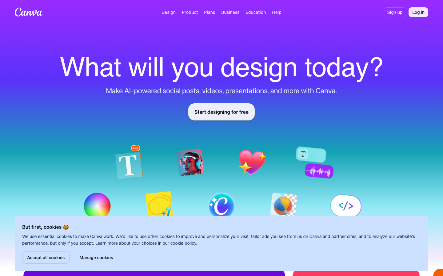 Canva AI 产品界面
