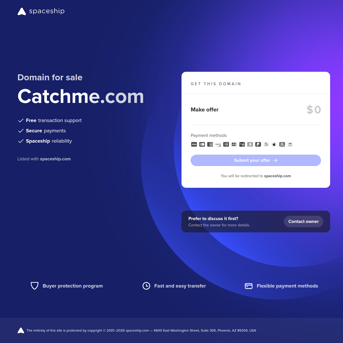 Catchme Product Interface