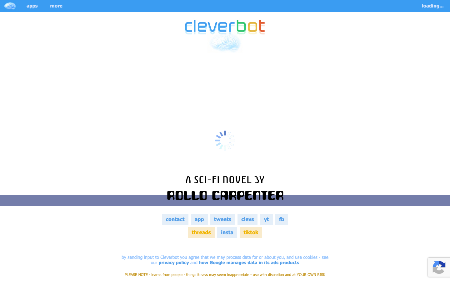 CleverBot उत्पाद इंटरफेस