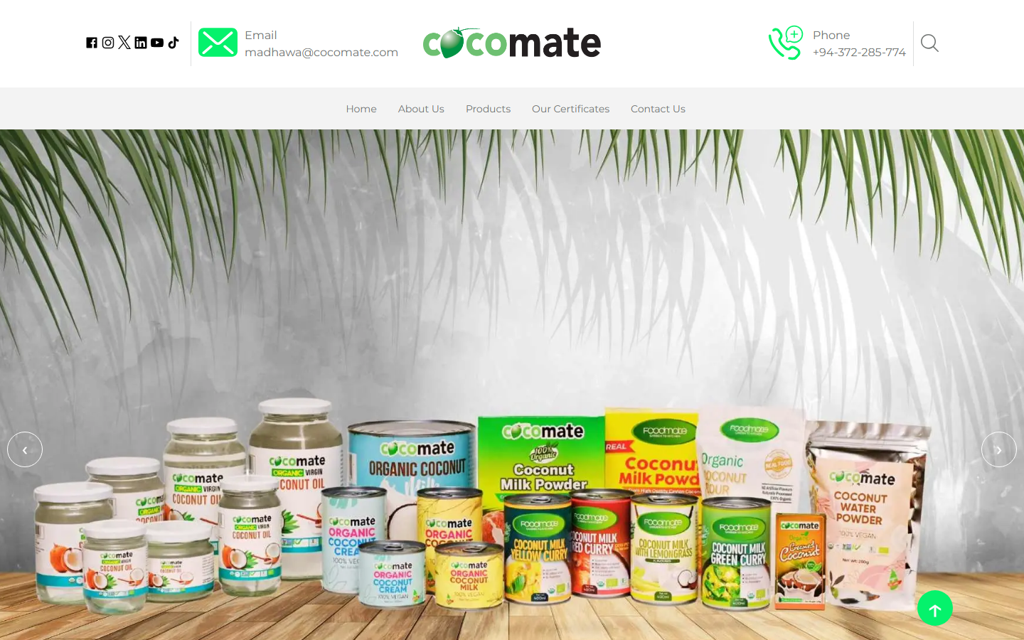 Cocomate Product Interface