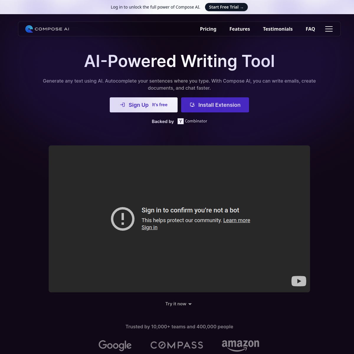 Compose AI 产品界面