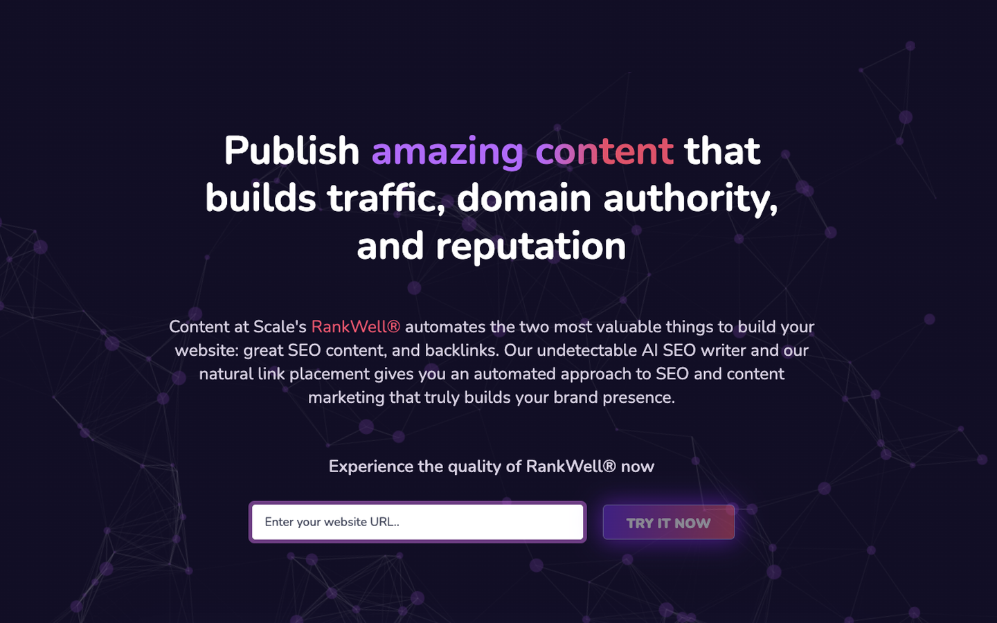 Content at Scale 产品界面