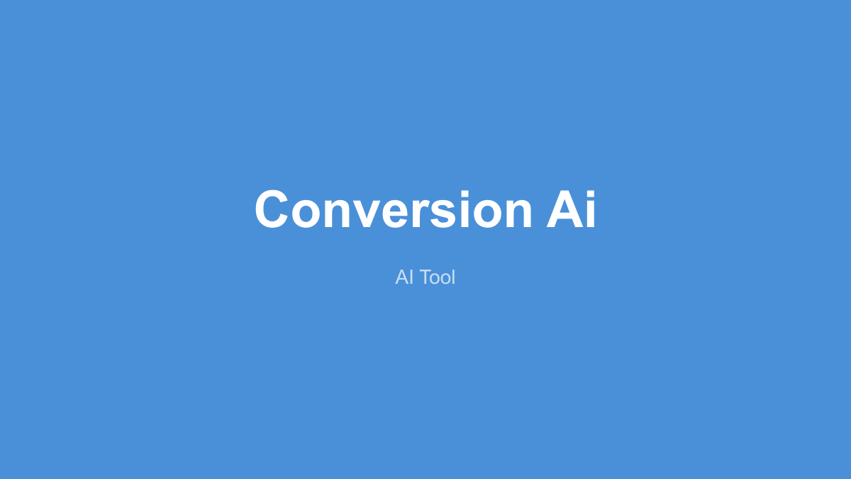 Conversion.ai 产品界面