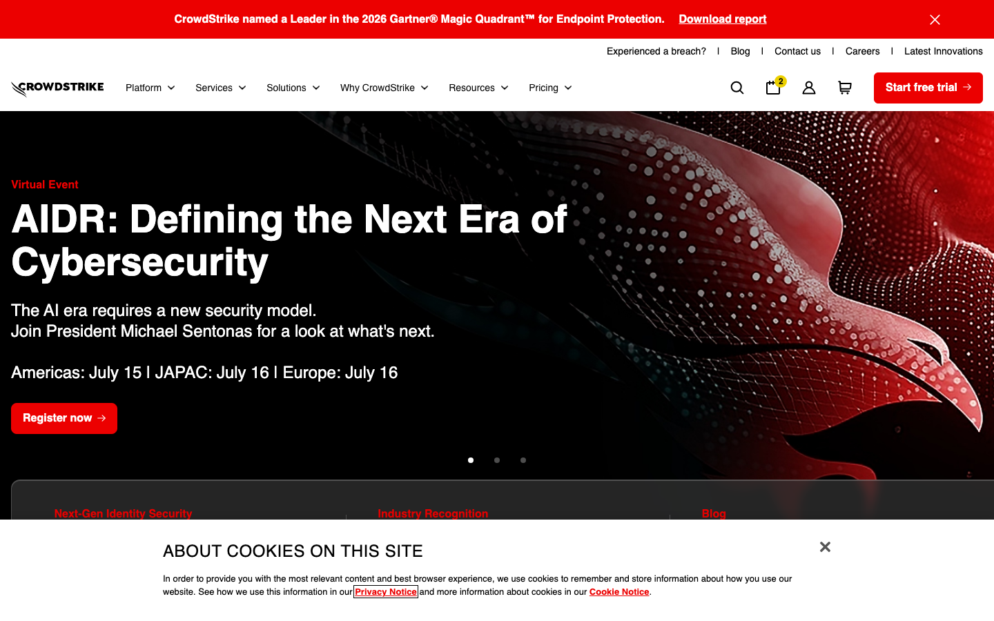 CrowdStrike AI 产品界面