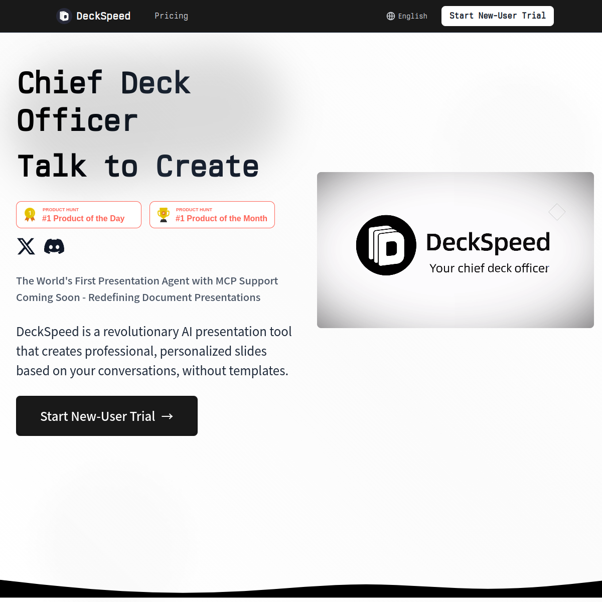 Deckspeed Product Interface