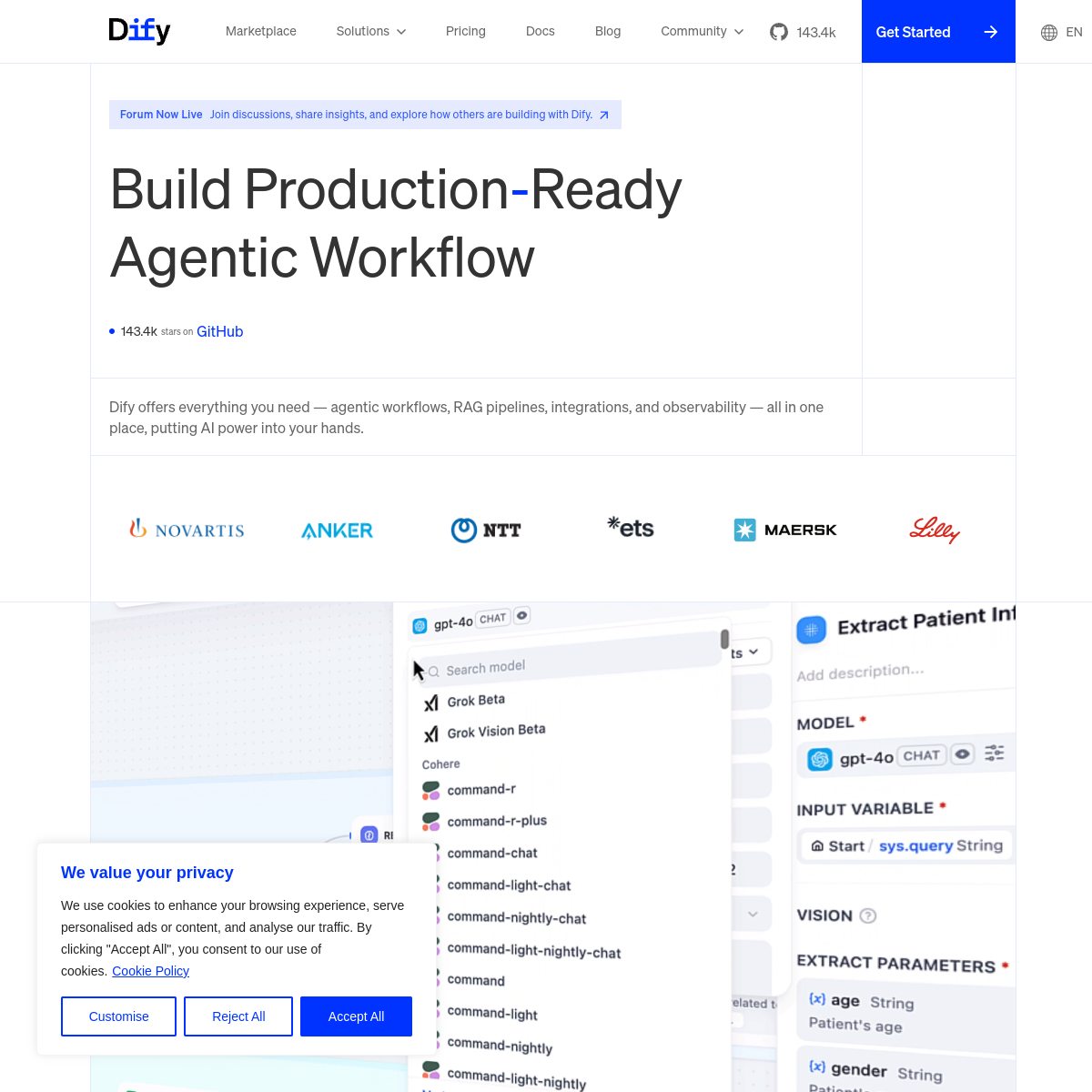 Dify 产品界面