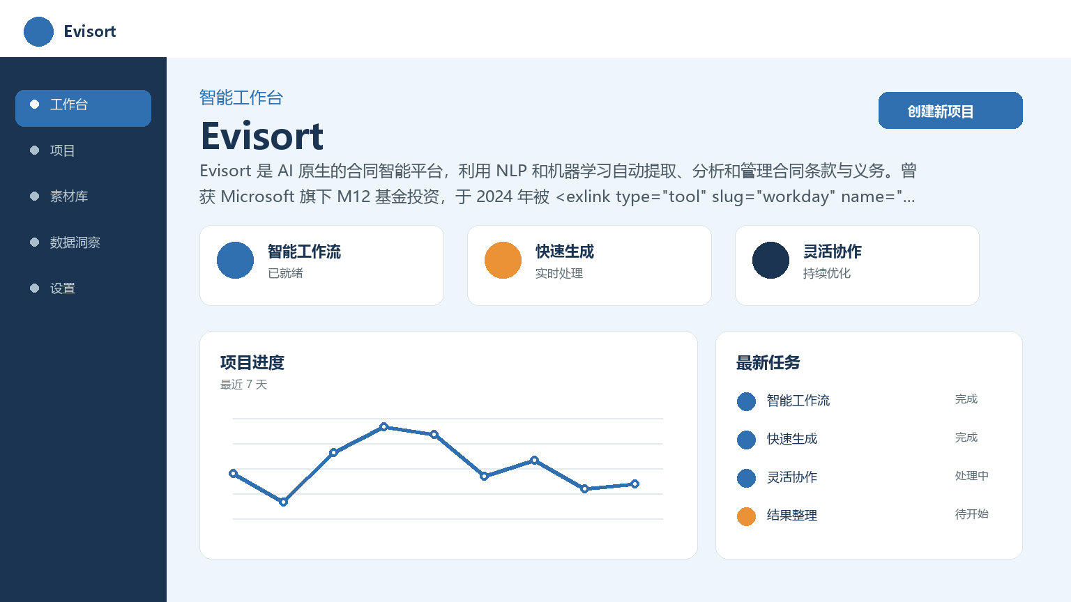 Evisort 产品界面