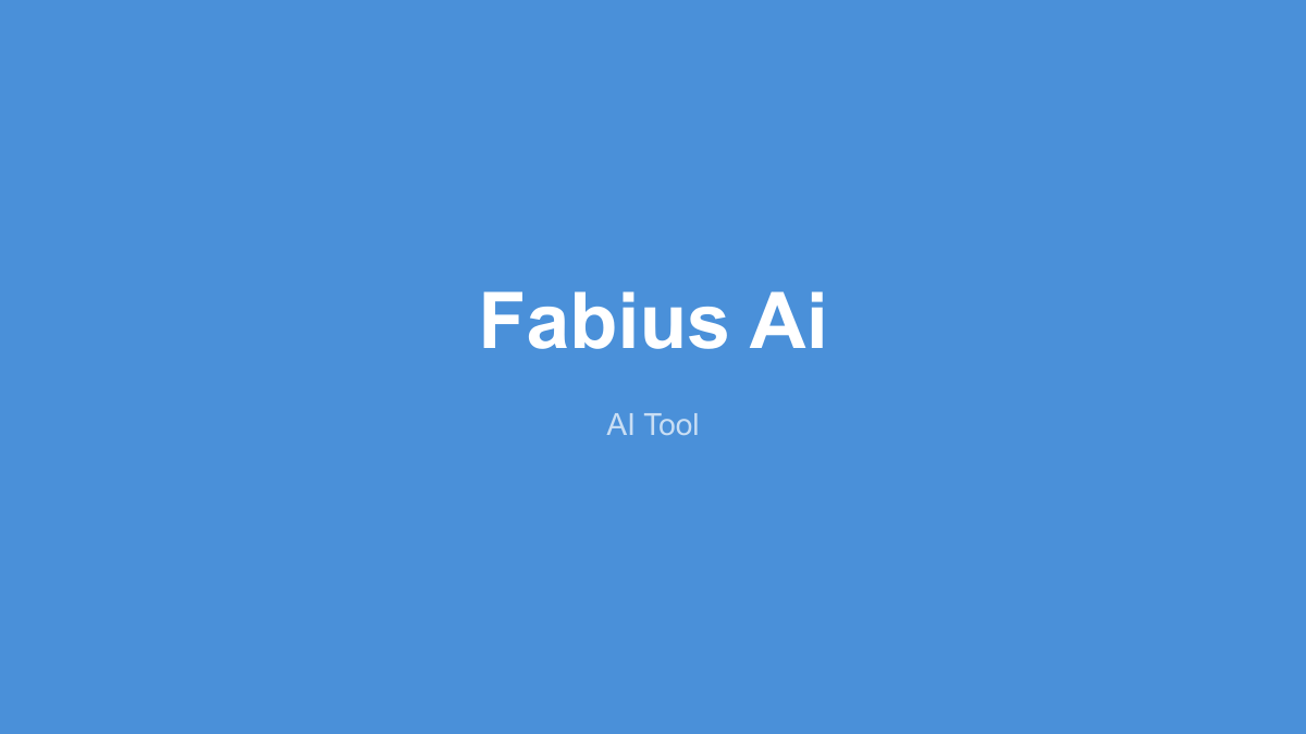 Fabius AI 产品界面