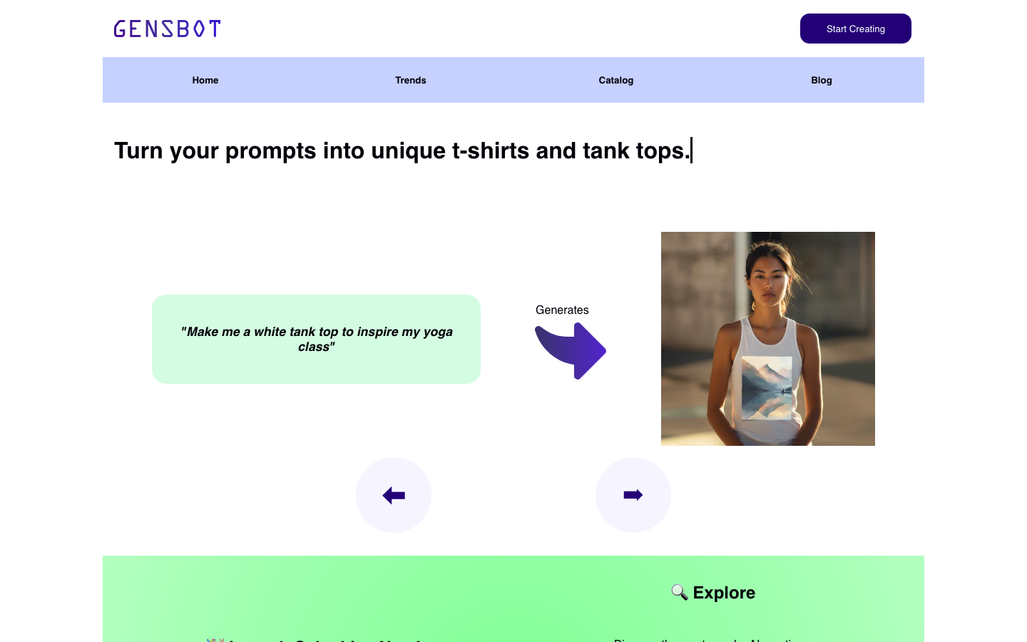 GensBot Interface du produit