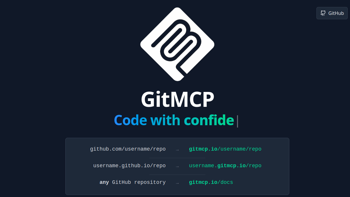 GitMCP 产品界面