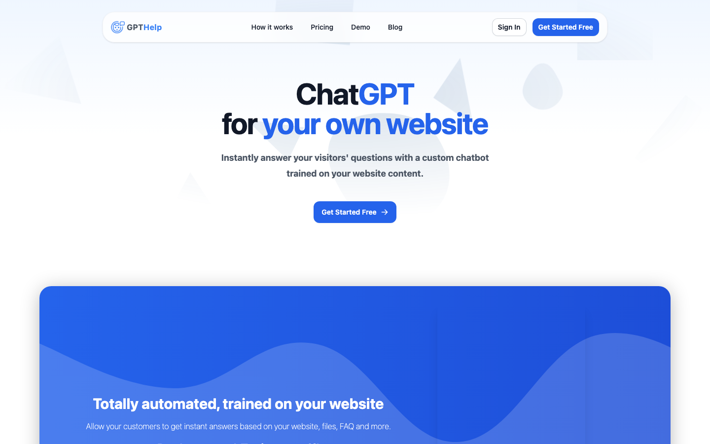 GPTHelp AI 产品界面
