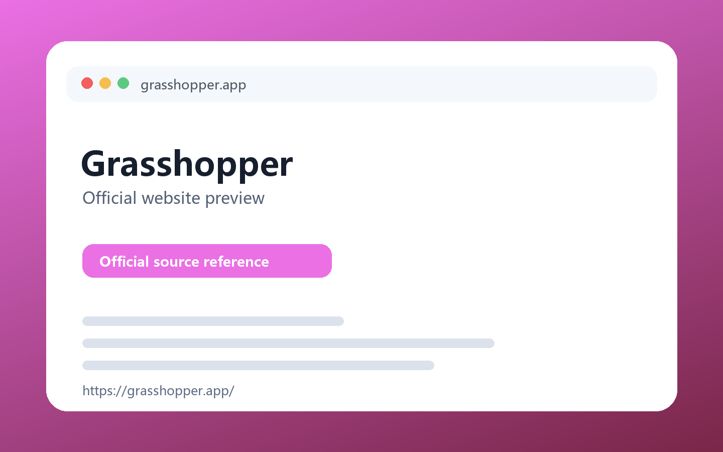 Grasshopper 产品界面