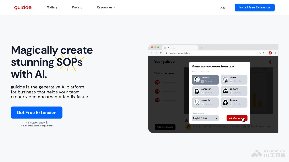 Guidde Product Interface