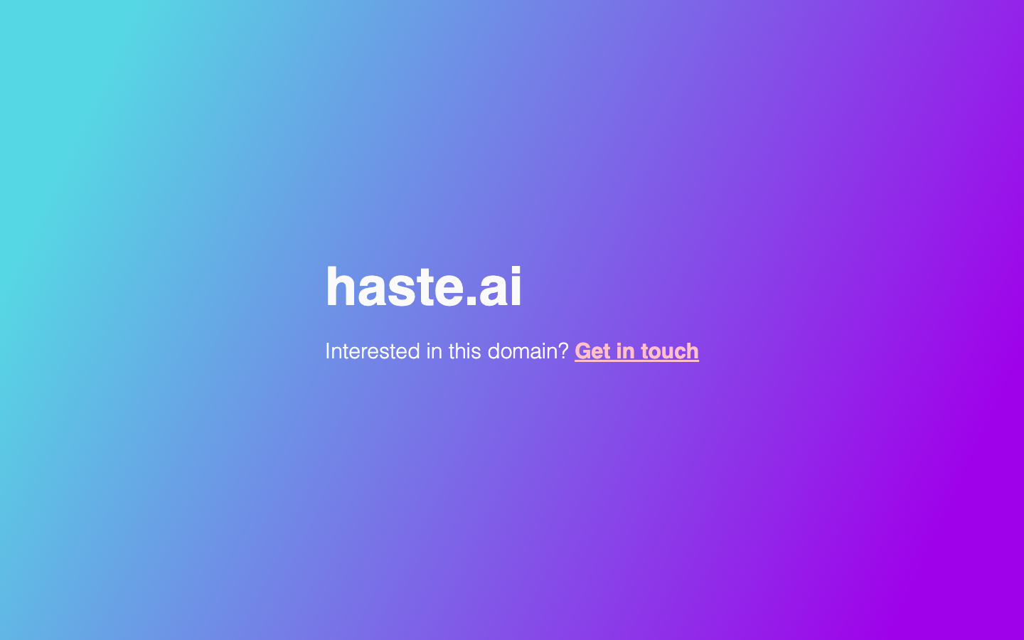 Haste 产品界面