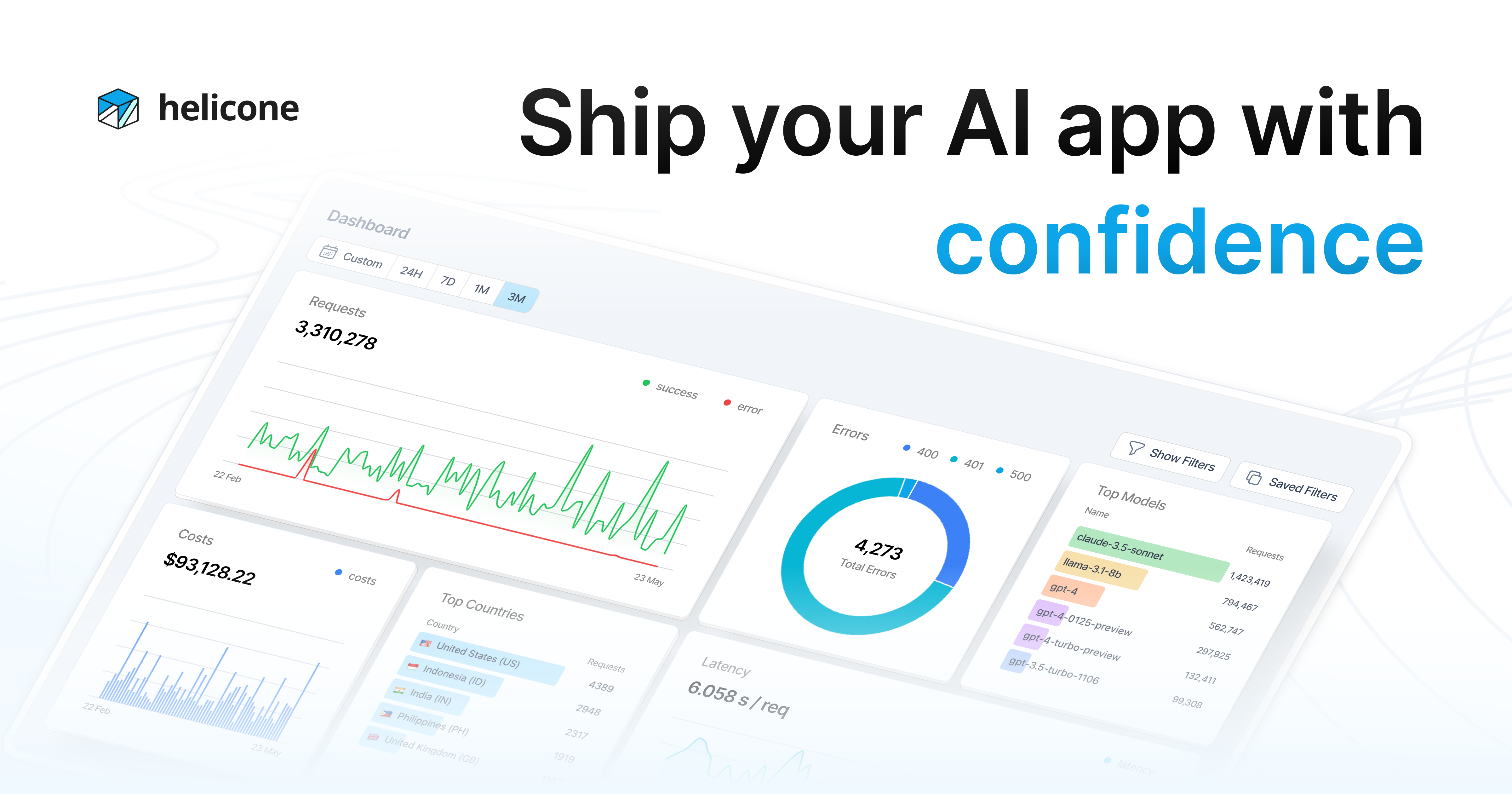 Helicone AI 产品界面