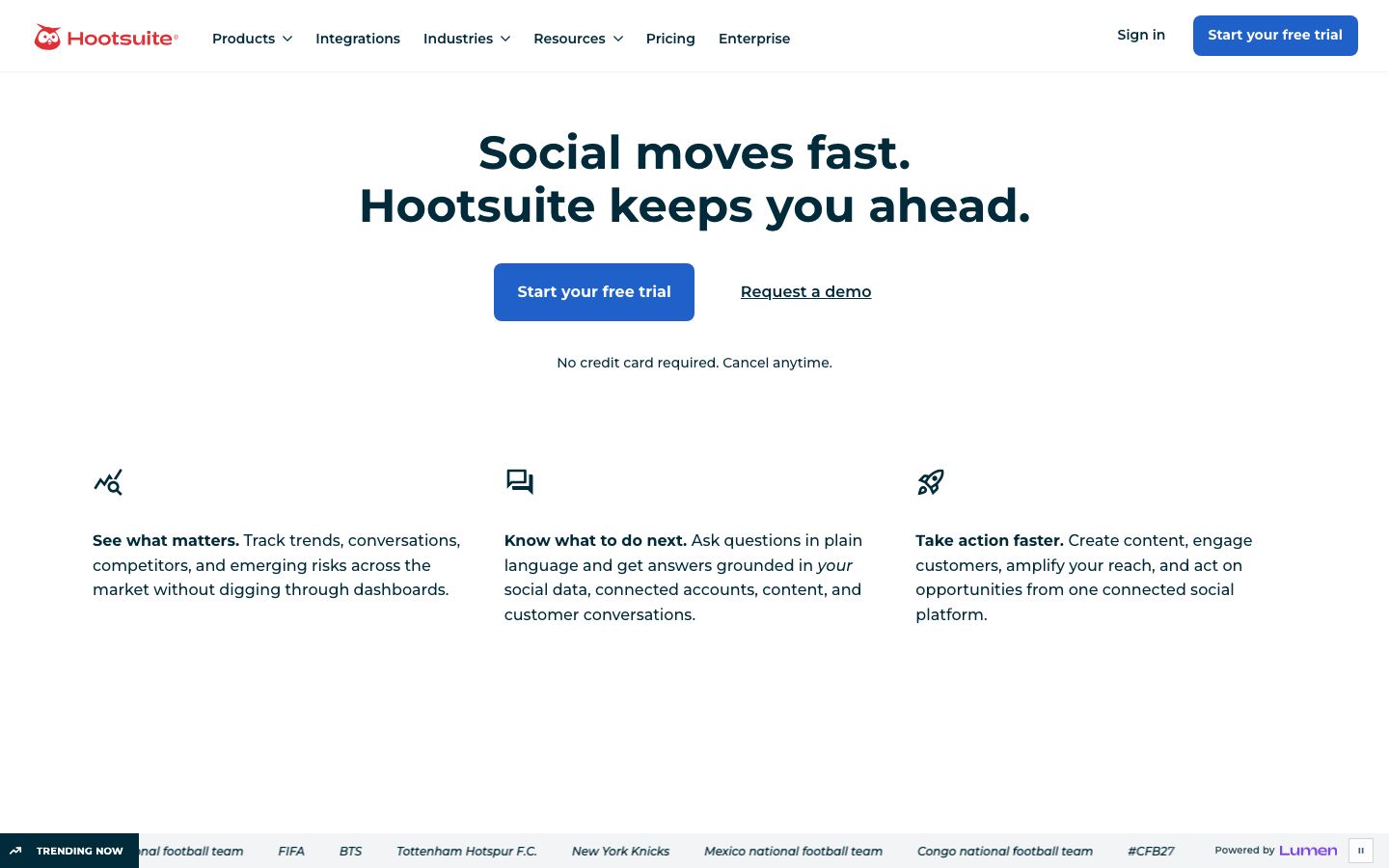 Hootsuite 产品界面