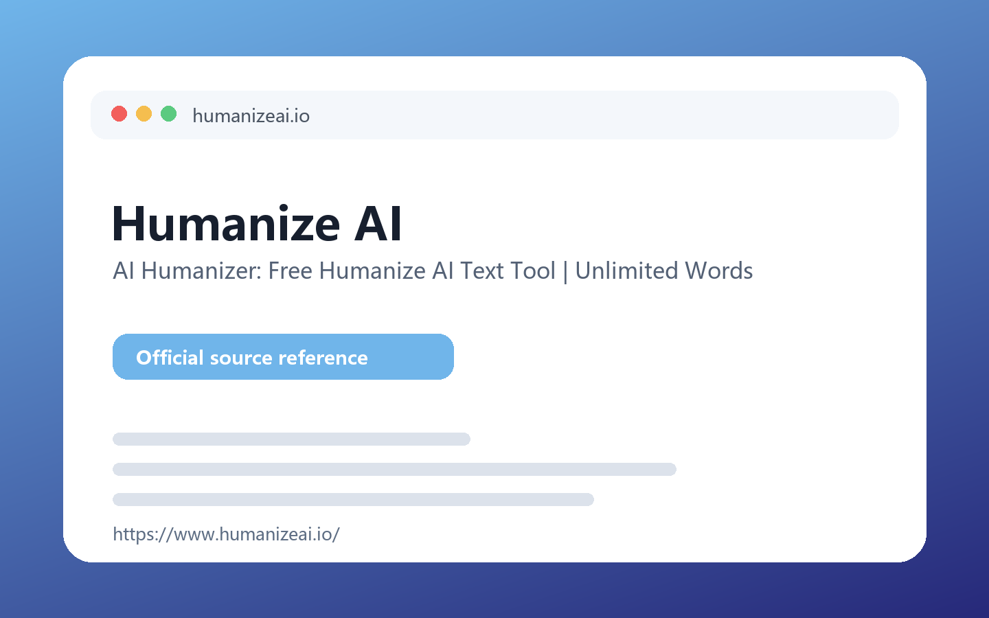 Humanize AI 产品界面