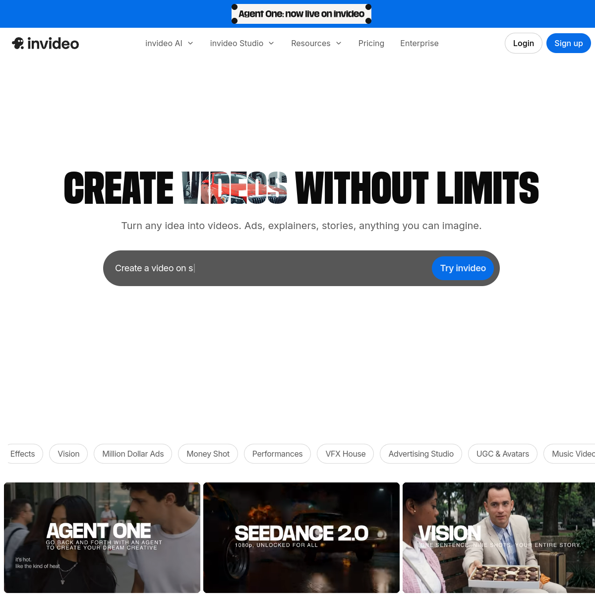 InVideo AI 产品界面
