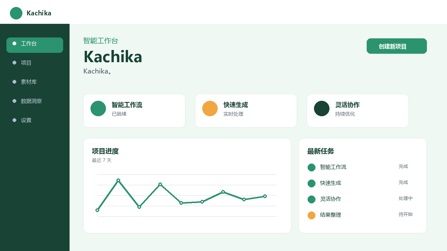 Kachika Produktoberfläche