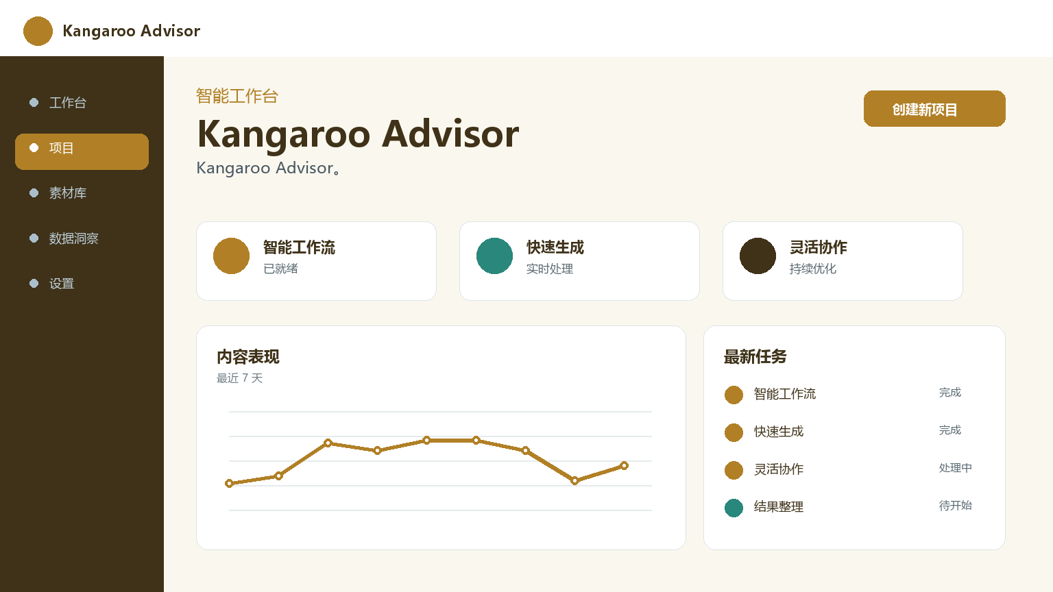 Kangaroo Advisor Product Interface