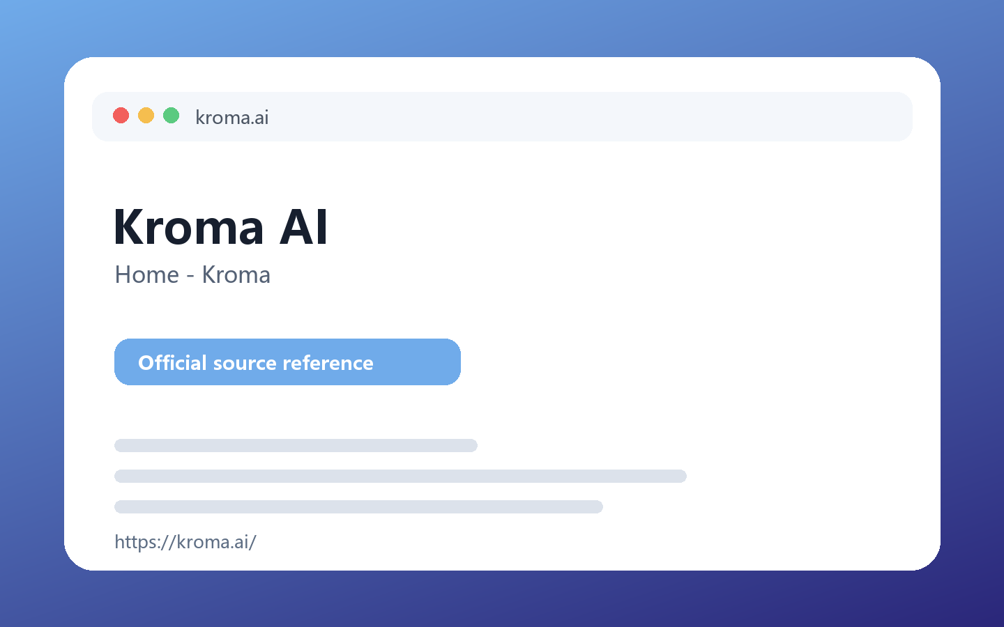 Kroma AI 产品界面