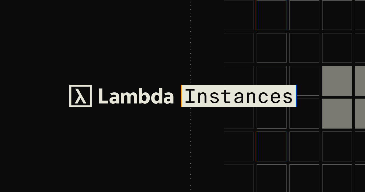 Lambda Cloud 产品界面