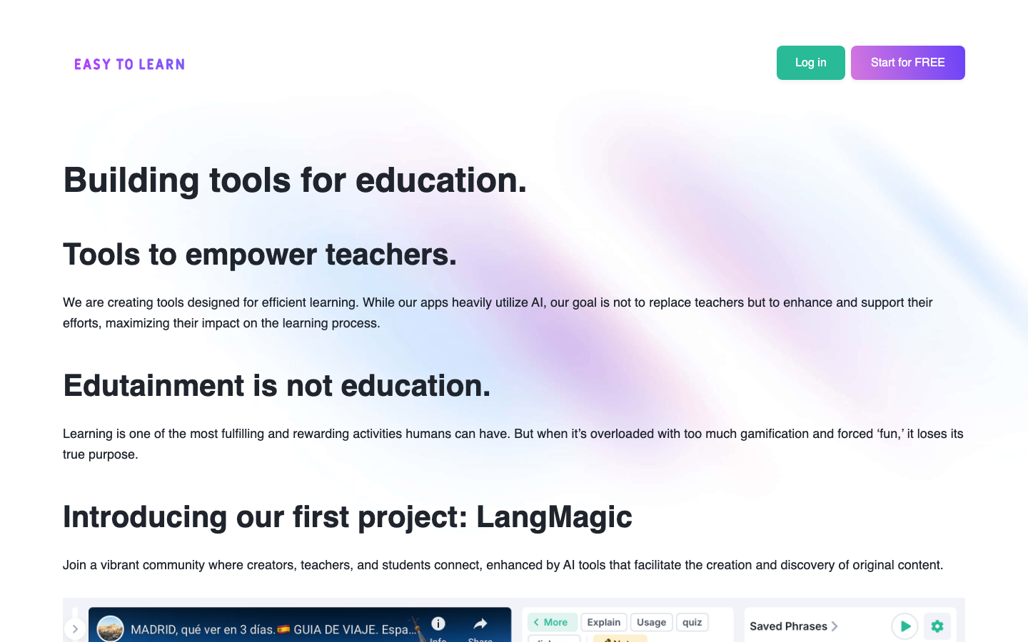 LangMagic 产品界面
