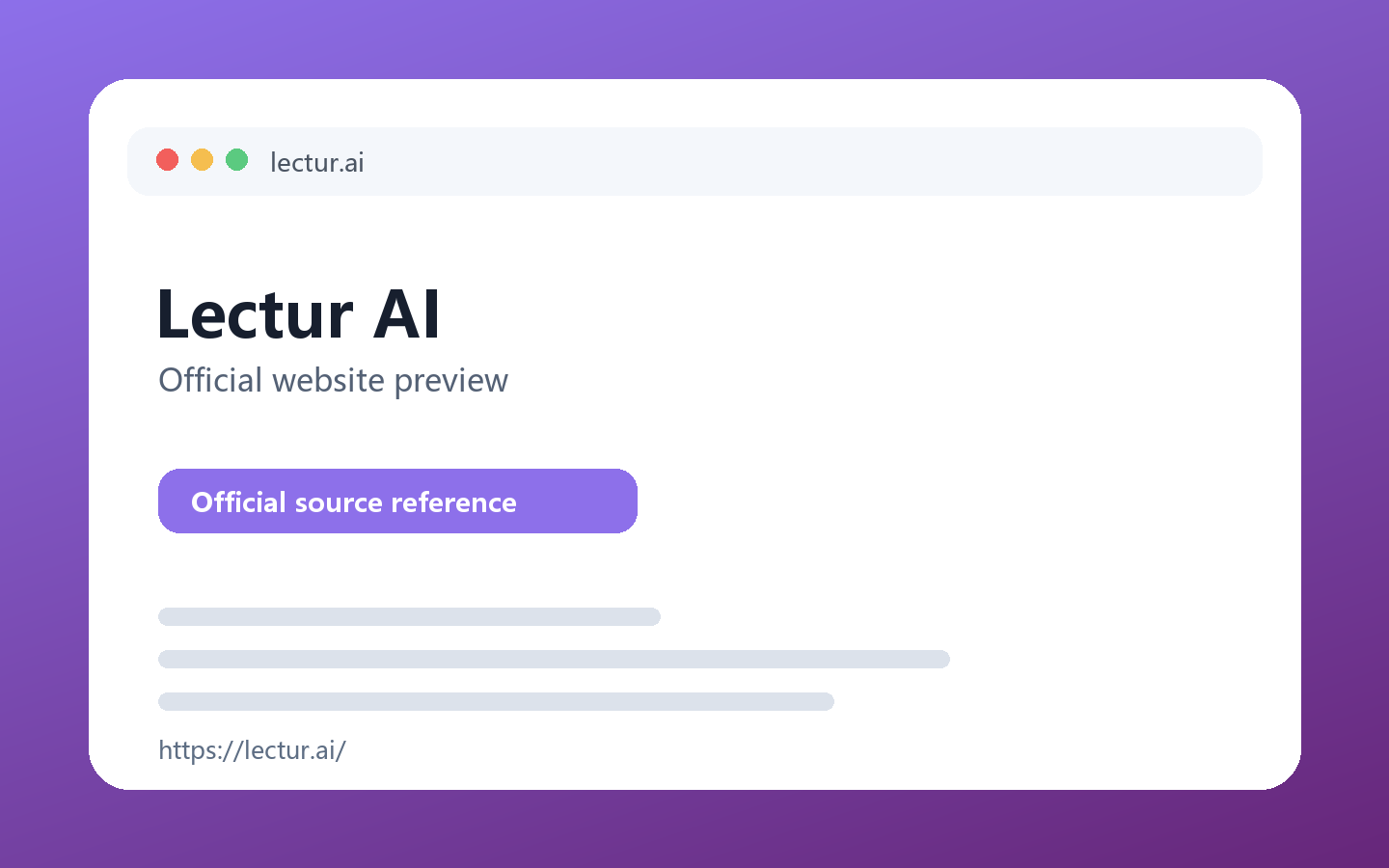 Lectur AI 产品界面