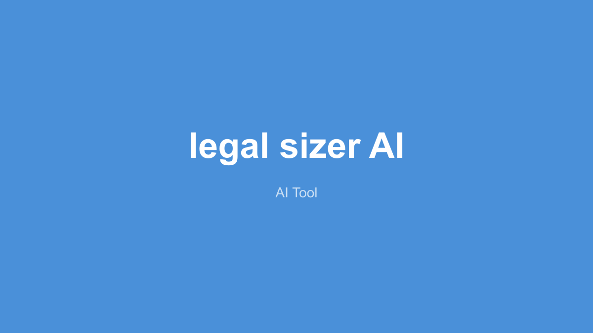 Legal Sizer 产品界面