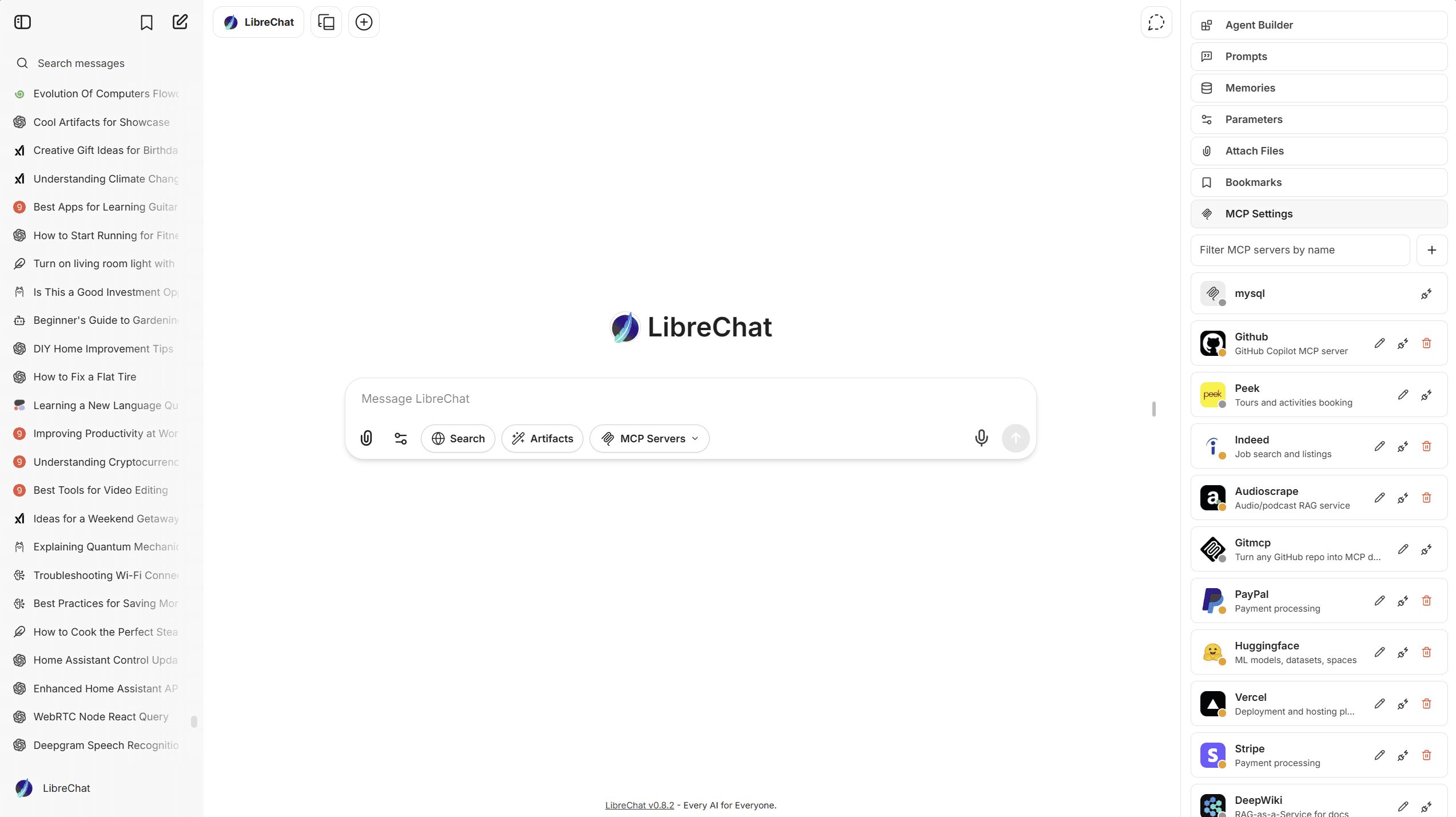 LibreChat 产品界面