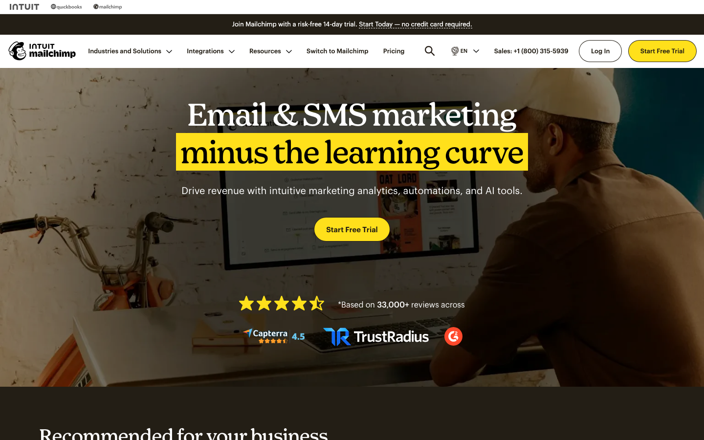 Mailchimp 产品界面