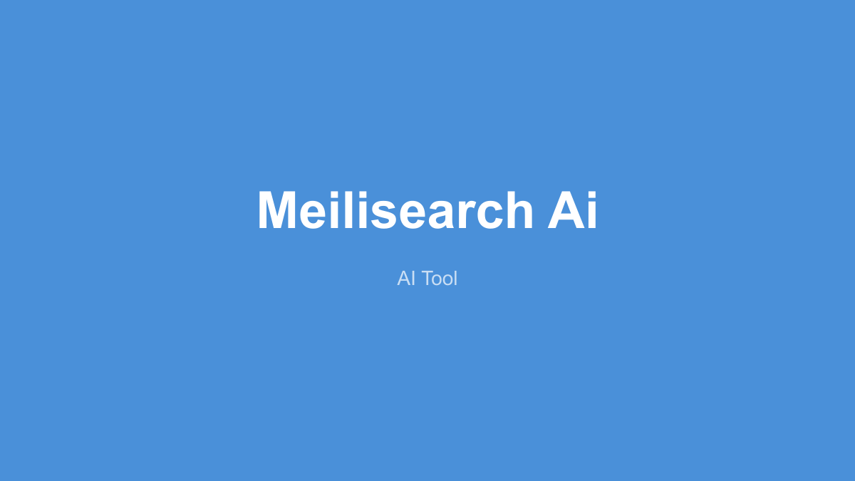 Meilisearch 产品界面