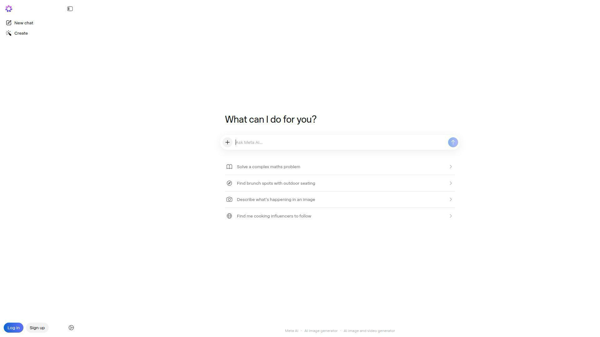 Meta AI 产品界面