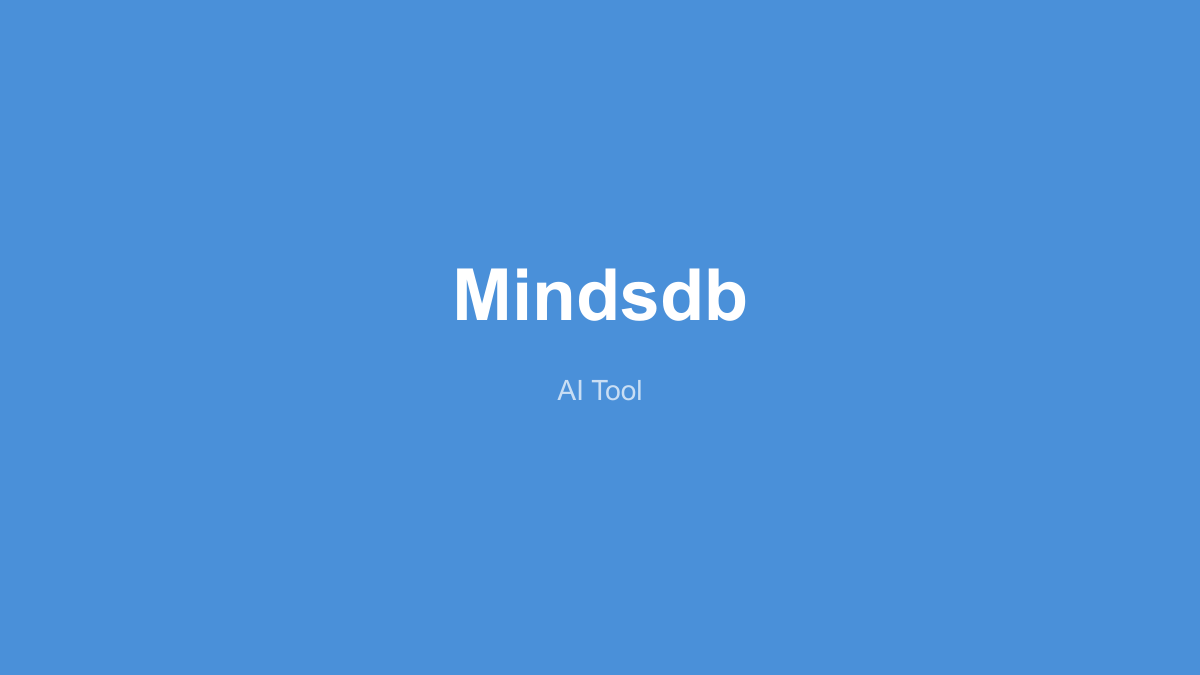 MindsDB 产品界面