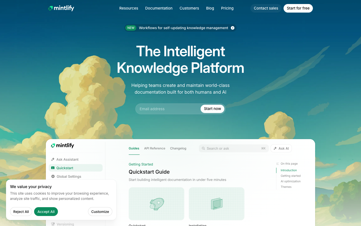 Mintlify 产品界面