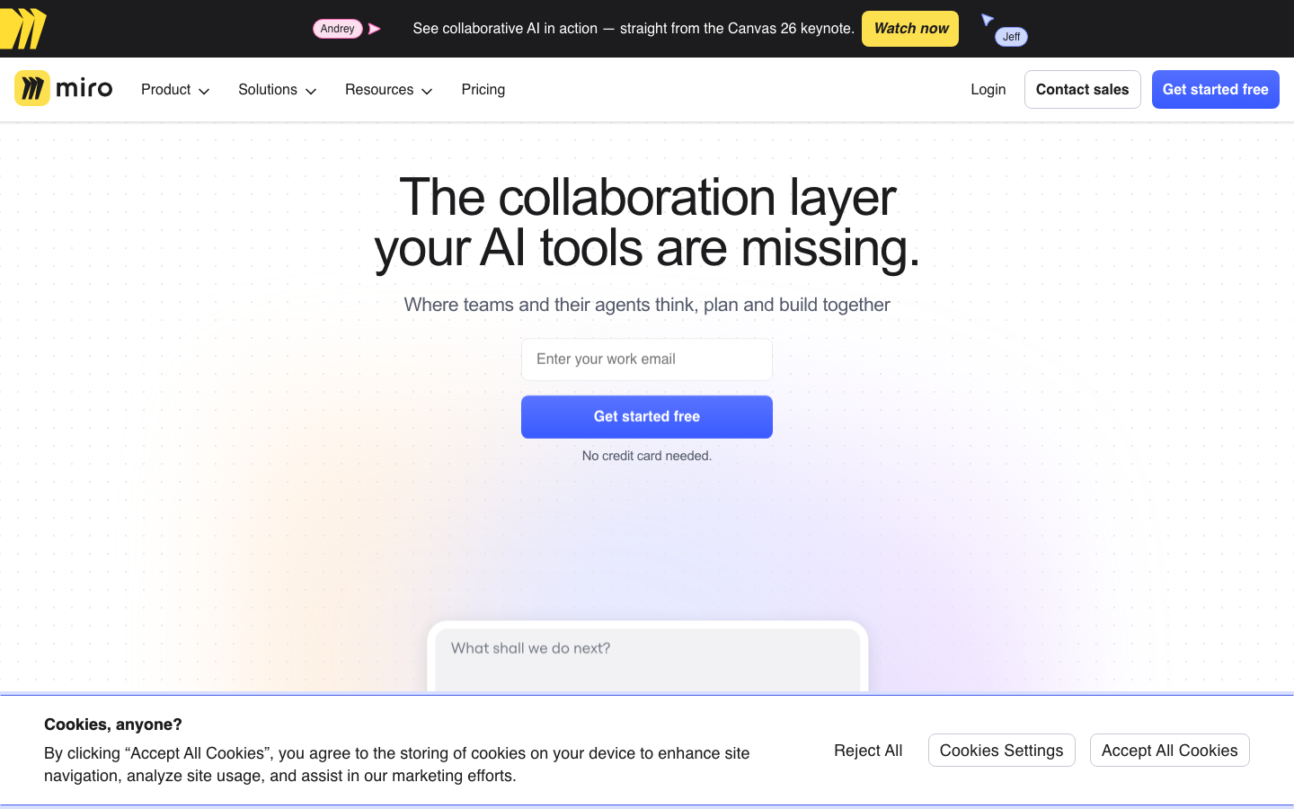 Miro AI 产品界面