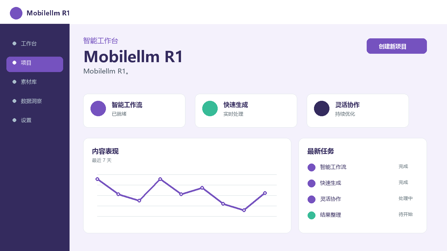 Mobilellm R1 Interface du produit