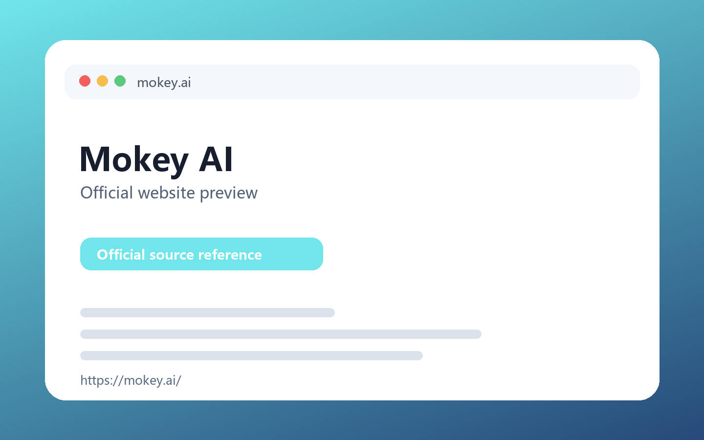 Mokey AI 产品界面