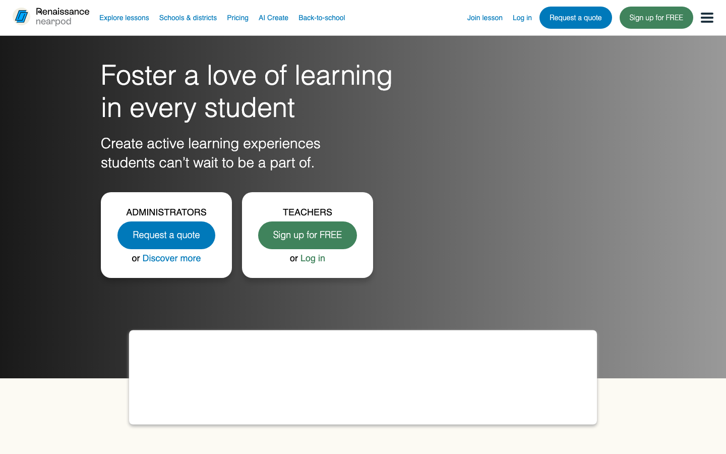 Nearpod AI 产品界面